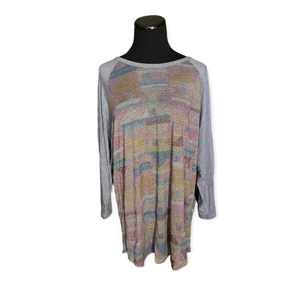 3XL LuLaRoe Randy NEW Gorgeous Stitched Pattern Raglan Sleeved XXXLarge 26-28